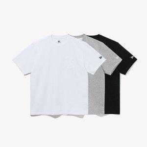 [뉴에라]에센셜 3팩 포켓 반팔 티셔츠 멀티 14380976_s