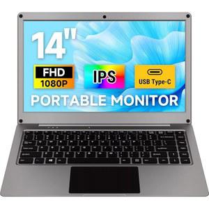 ELECROW 14인치 휴대용 모니터 1080P IPS 디스플레이(키보드 배터리 내장) RPI5 및 젯슨 어댑터가 포함된 CROWVIEW 노트