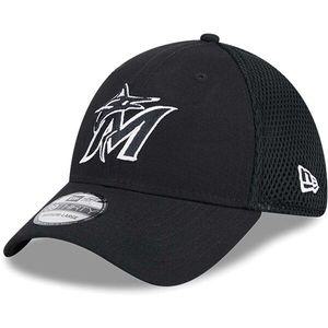 [해외] 뉴에라 모자 MLB [마이애미 말린스] Neo 39THIRTY Flex Hat - Black/White 1127750
