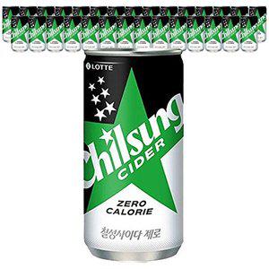 [롯데칠성음료]롯데 칠성사이다 제로 210ml x 30캔