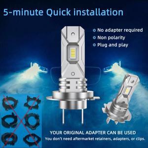 자동차 조명 Zdatt H7 LED 헤드라이트 전구 H1 H3 CANbus 100W CSP 차량용 헤드램프 다이오드 램프 6000K