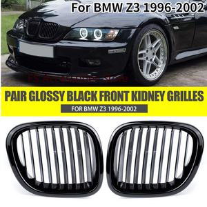 자동차 그릴망 튜닝 1996-2002 BMW 호환 Z3 컨버터블/쿠페 용 레이싱 그릴 1996 1997-2002 광택 블랙 프론