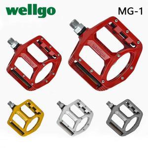 경량 접이식 페달 Wellgo MG-1 마그네슘 합금 바디 Cr-Mo 스핀들 DU 밀폐형 베어링 자전거 페달, BMX 로드