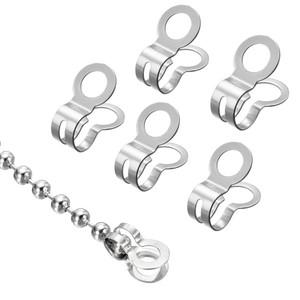 50pcs 아니 페이드 스테인레스 스틸 볼 체인 커넥터 팔찌 목걸이에 대 한 더블 링 링크 루프 연결 DIY 쥬얼