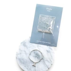 [갓샵]은볼 실버볼 고래꼬리 2mm 비즈팔찌 DIY 만들기 세트 키트 [Dahlia 925 실