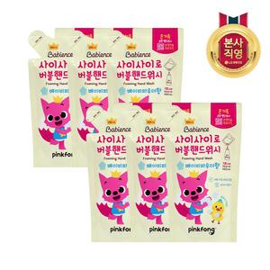 핑크퐁 핸드워시 파우더향 리필 200ML ×6개