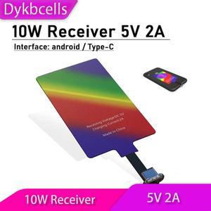 Dykbcells 10W 5V 2A Qi 무선 충전기 수신기 패드 안드로이드 Type-C 고속 충전 수신 모듈 S20 모바일 송신