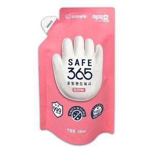 뽀득 뽀득 손세정 핸드워시 해피홈 세이프365 포밍 핑크향 리필200mL
