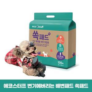 에코스터프 쏙패드 100매 /물에녹는 배변패드/변기에 간편처리 패드