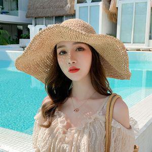 여름 모자 뜨개 라탄 자외선차단 휴양지 밀짚 비치 바캉스 물놀이 썬캡 여행 챙넓은 버킷햇