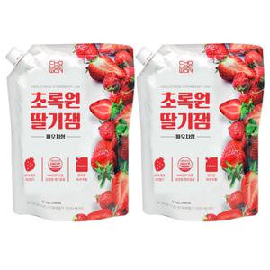 초록원 딸기잼 블루베리잼 파우치형 1kg x 2개