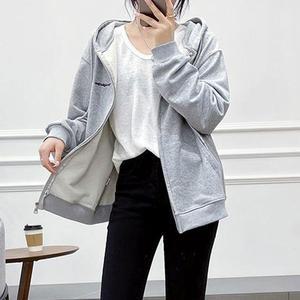 [XB8J4M48]따뜻한 여자 후드 집업 기모 점퍼 겨울 패션