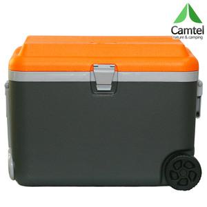 CAMTEL 바퀴형 아이스박스 AS6000 60L 그레이오렌지