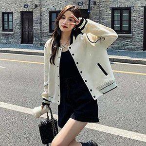 [셀러허브 1][HYIJUVJ9_4B]배색 여자 여성 야구점퍼 숏자켓 바시티