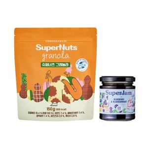 슈퍼너츠 그래놀라 150g + 슈퍼잼 블루베리앤블랙커런트 212g