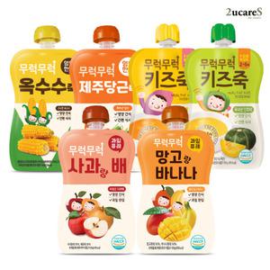 이유케어스 유아용 무럭무럭 키즈죽 6종 세트 옥수수 당근 단호박 고구마 사과랑배 망고랑바나나 1세트
