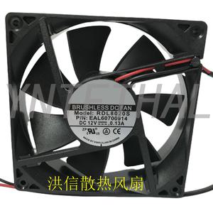 무소음 냉각 FAN RDL8020S DC12V 0.13A 80x20mm
