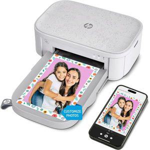 HP Sprocket Studio Plus WiFi 프린터 iOS 및 안드로이드 장치 4x6인치 사진 무선 인쇄 화이트