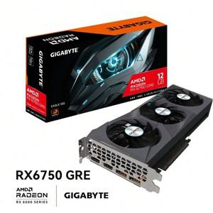 AMD 5700x3D CPU 키트용 3개의 팬 Placa de GDDR6 256비트 PCIe 4.0이 포함된 새로운 GIGABYTE RX6750GRE E