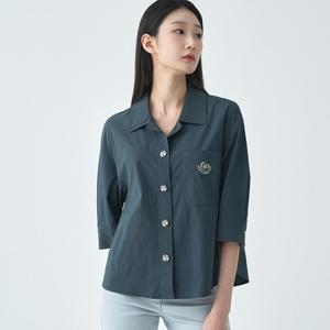 [ZISHEN] 여성 브이넥 카라 셔츠 블라우스 EKDJFV845_[2컬러]