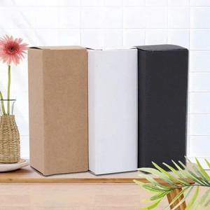 100pcs 멀티 크기 화이트 블랙 크래프트 종이 튜브 상자 화장품 보관 립스틱 에센셜 오일 병 포장 선물