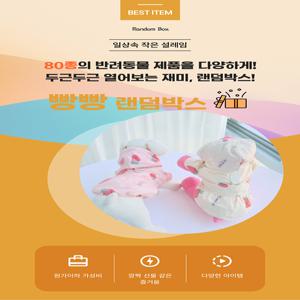 강아지옷 반려동물용품 [랜덤 박스/오늘출발] 갓성비 럭키 취향반영 빵빵랜덤박스 6종, 8종 애견옷 특별 이벤트
