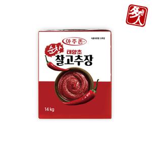 (다인) 순창 태양초 찰 고추장 14kg _박스고추장 고춧가루함량6.3% 대용량 업소용