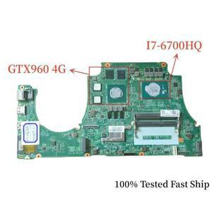 DAAM9AMB8D0 DELL Inspiron 15 7559 노트북 마더보드(i7-6700HQ CPU + GTX960 4G 메인보드 포함) 100% 테스