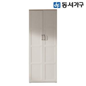 동서가구 리포즈 화이트 800 2단 짧은 옷장 양문 수납장 장롱 DF631244