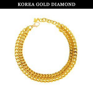 갤러리아 순금 팔찌 24K 여자 두줄 벌집 체인 7.5g