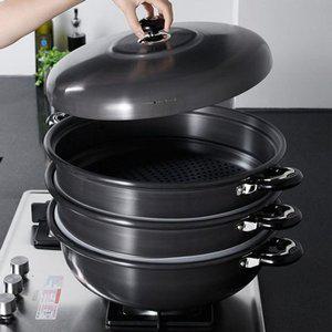 고품질 유진토스코 찜기 찜솥 찜통 찜 냄비 경질 3단 42cm 곰솥냄비 스텐찜기 (WFHQG9J)