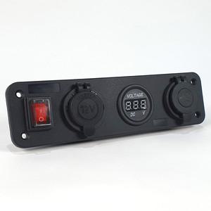 DIY 시거잭 볼트미터 usb 소켓 자동차 차량용 매립형 라운드 전압 볼트게이지 12v 24v 시거짹 usb단자