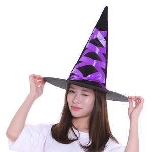 고급 리본 마녀 모자 대 퍼플 할로윈 파티 데이 용품 의상 코스프레 코스튬 성인 예쁜 공연