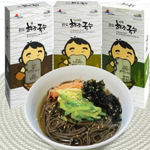 바다가득히 완도해조국수 톳 다시마 미역 3종세트 500g*3 해초국수세트