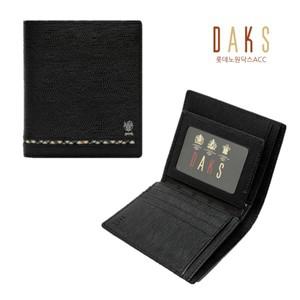[롯데백화점]닥스 액세서리 [선물포장] DBWA3F622BK 블랙 체크 라인 포인트 중지갑