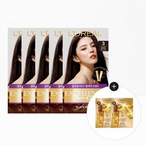 [로레알파리] 엑셀랑스 듀오 크림 염모제 5개+오일샤쉐2매(랜덤)