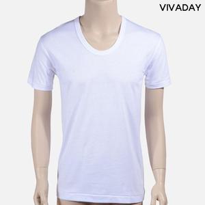 [RG372N17]VIVADAY AB95 면100 백색 남성반팔런닝 110호