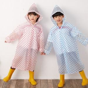 도트 아동 우비 레인코트 2P