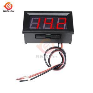 0.56 인치 3 와이어 디지털 전압계, DC 0-30V 전자 테스터, 볼트 모니터, 5V, 12V 자동차 오토바이용 감지