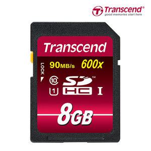 트랜센드 SDHC 8GB 600X UHS-I U1 SD메모리카드