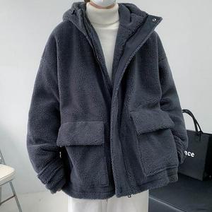 [라일리] Rly 플리스 가벼운 점퍼 후드 겨울 뽀글이 아우터 남성
