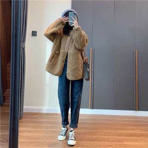 여자 모피코트 겨울 빅사이즈 차이나카라 램스울코트 오버핏 배색 도톰코트 원픽4