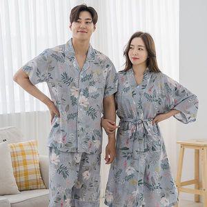 [바풀]CA3S1626 1 커플잠옷 부드럽고 얇은 슬립 가운 앙상블 잠옷 세트_P336064487