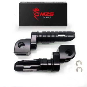 MZS 모터사이클 풋페그, CNC 이중 조절식 프론트 라이더 풋페그 풋레스트 페달 블랙 호환 FZ07 FZ09 FZ10 FZ1 FZ6R FZ8 MT03 MT07 MT09 MT10 YZF R3 SCR950 트레이서 XSR700 XSR900