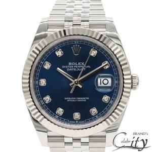 ROLEX [롤렉스] 데이트 저스트 126334랜덤 SS×WG 브라이트 블루10 P다이어 문자판 맨즈[NEW]