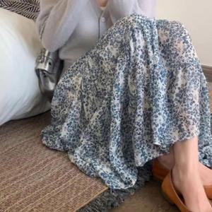 [JHQQO5R0_4B]시원한 롱치마 데일리 쉬폰치마 코디