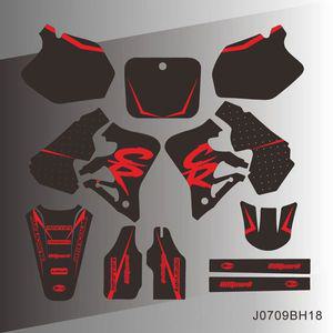 혼다 CR250 1995 1996 CR125 1995 1996 1997 전체 그래픽 데칼 스티커 오토바이 배경 번호