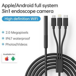 3in 1 내시경 카메라, IP67 방수 검사 카메라, USB 자동차 내시경, C타입 IOS 스마트 아이폰용
