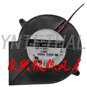 AB0924HB-Z01 2 선 터빈 송풍기 FAN DC24V 0.60A 9733 9cm