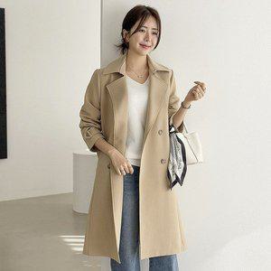 [엄마옷드리다] 여성 봄 가을 더블 벨트 빅사이즈 트렌치 코트 롱 자켓 40 50대 미시 엄마옷 하.._P3886...